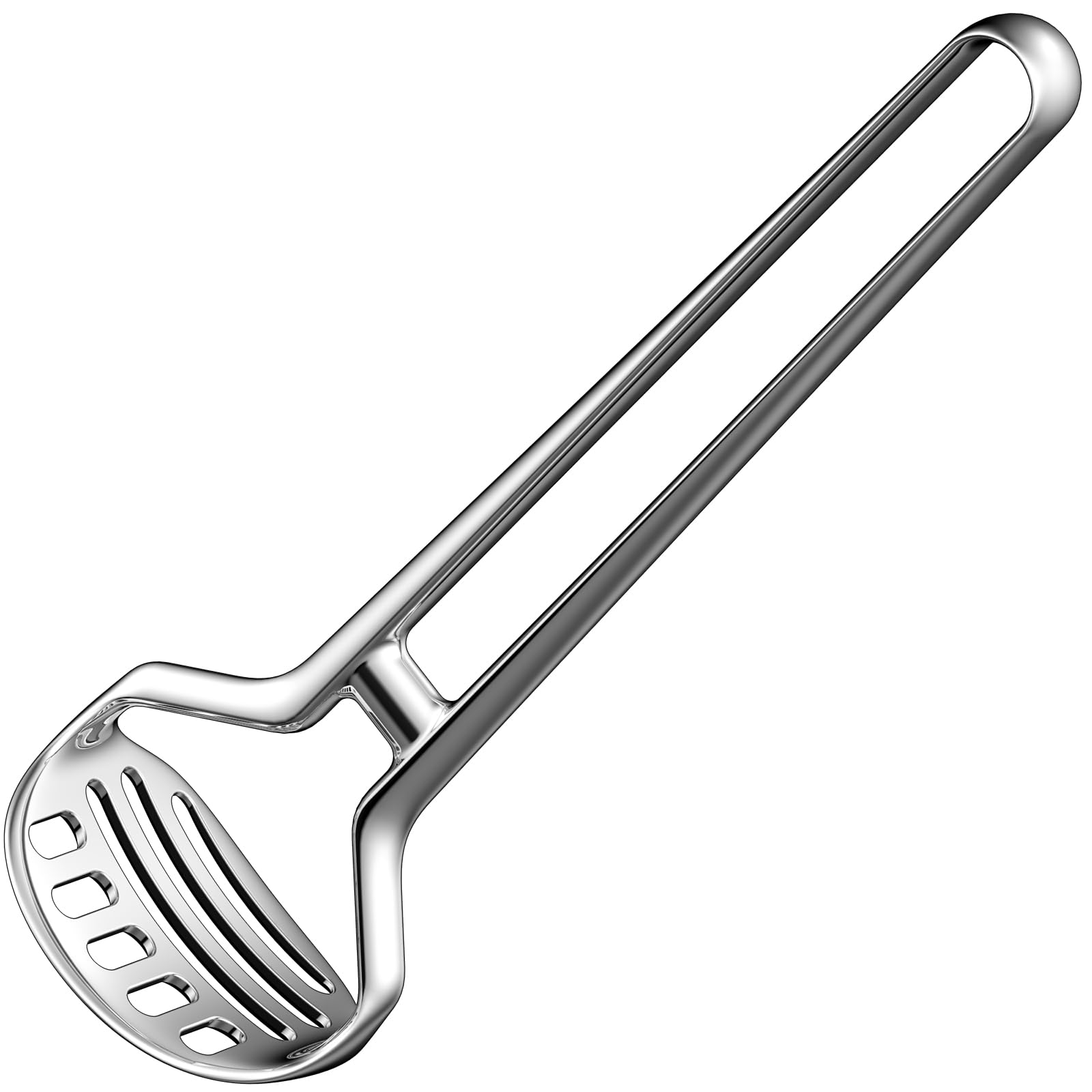 Heavy Duty Stainless Steel Potato Masher – Durable & Rustproof – Unique One-Piece Design for Quicker Mashing root vegetables