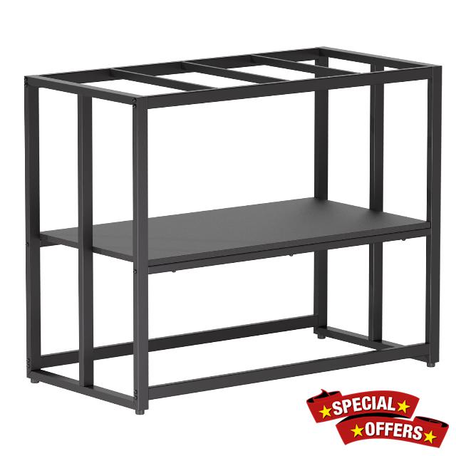 Urban Deco 40 Gallon Fish Tank Stand 660LBS Capacity For Aquarium Stand Metal Fish Tank Stand 36.6"x18.5"x30" Dual-Layer Design Terrarium Stand Ideal for Home and Office