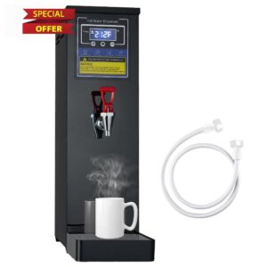 Commercial Hot Water Dispenser Commercial Water Boiler Electric Countertop Hot Water Machine Black 30L(8GAL)/Hour Step-heating Temperature Control 86-212°F for Boba Tea Coffee Office Restaurant 1600W