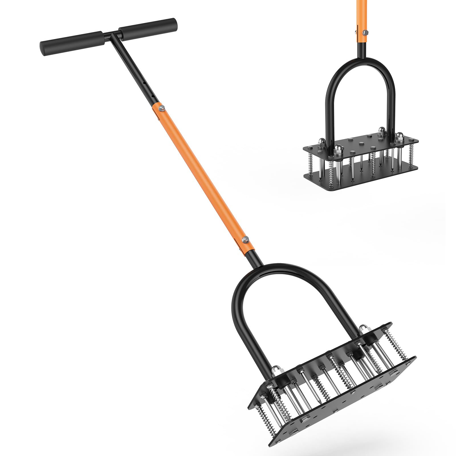 GAINO Lawn Aerator & Aerator Lawn Tool - Manual Yard Aerator for Lawn with 15 Spikes