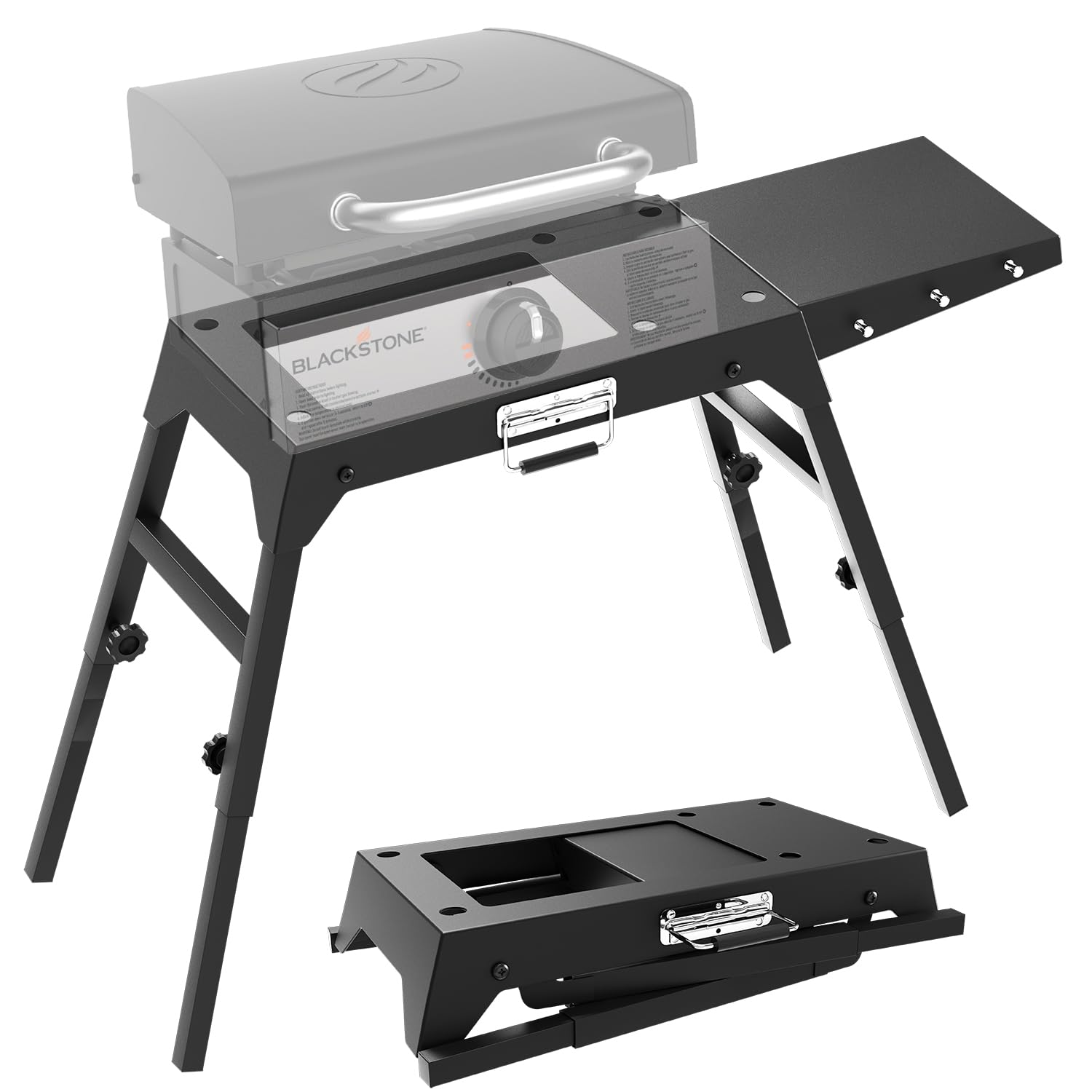 Foldable Griddle Stand for Blackstone 17 & 22 Inch - Heavy-Duty Outdoor Grill Table with Adjustable Legs