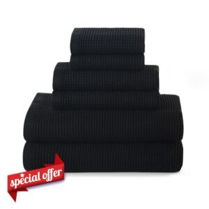 ecolook 6-Piece Waffle Weave Towel Set