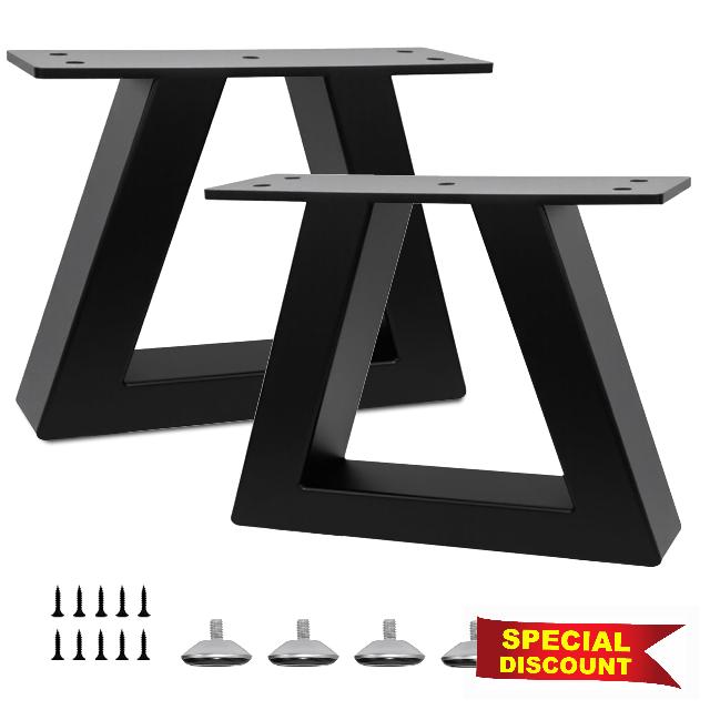 6 Inch Trapezoid Metal Table Legs Heavy Duty Steel Furniture Legs for DIY Sofa