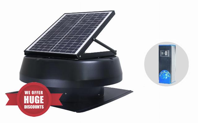 iLIVING HYBRID Ready Smart Thermostat Solar Roof Attic Exhaust Fan