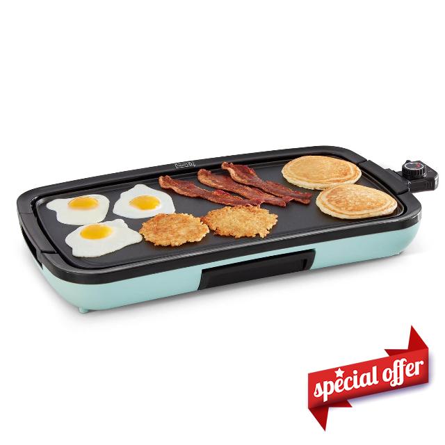 Dash Deluxe Everyday Griddle - Electric Griddle with Removable Plate - Nonstick