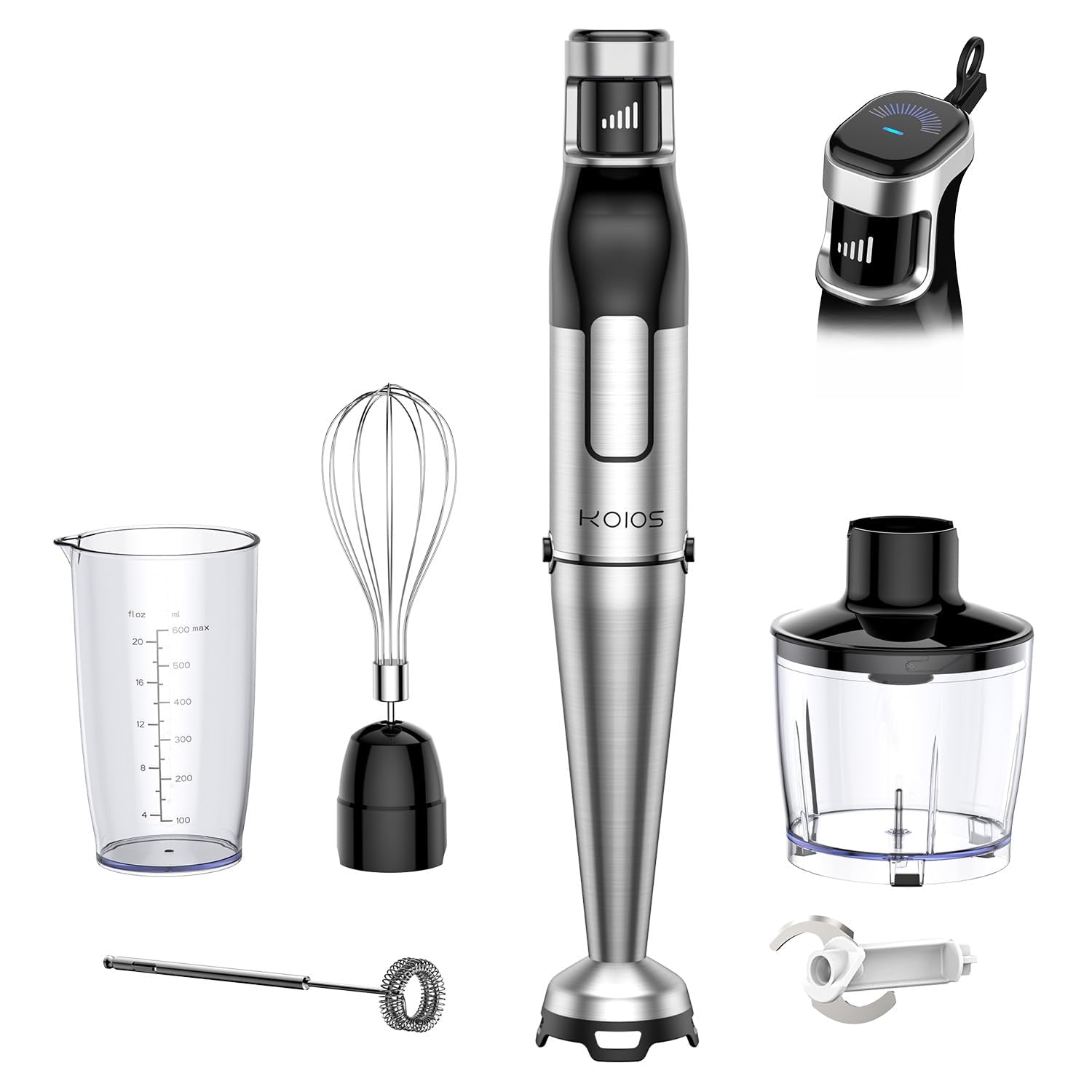 KOIOS Immersion Blender Handheld - Trigger Variable Speed 5-in-1 Immersion Hand Blender 1100W