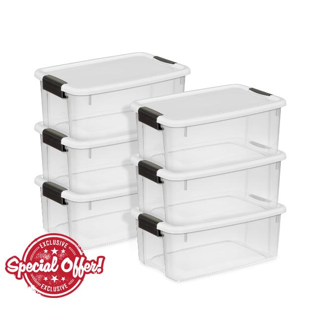 Sterilite 6-Pack Ultra Latching Box