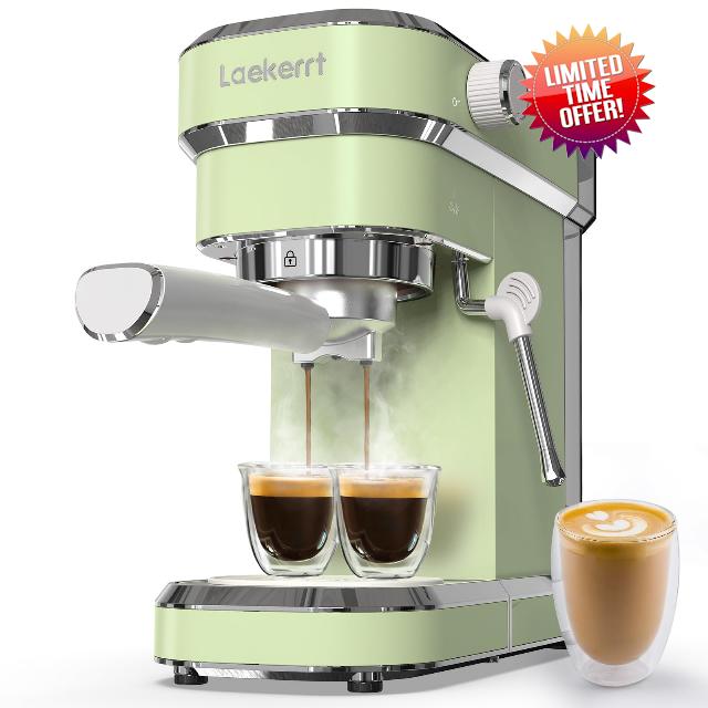 Laekerrt Espresso Machine 20 Bar Espresso Maker CMEP01 with Milk Frother Steam Wand