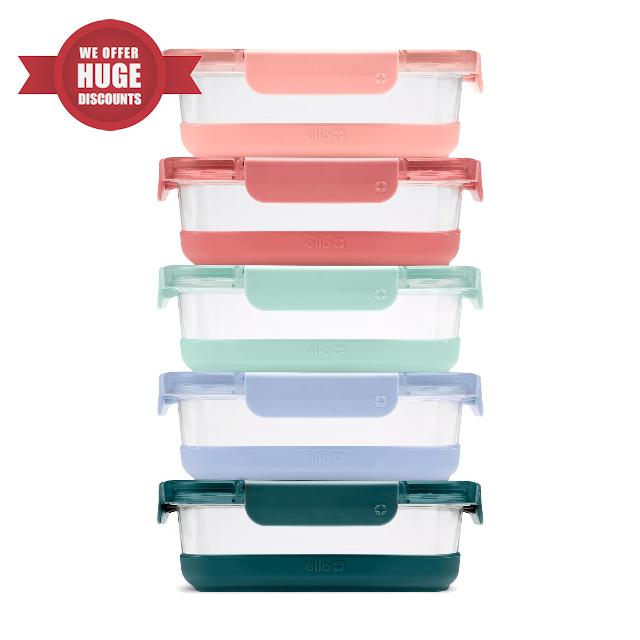 Ello Duraglass Refresh 3.4 Cup Meal Prep Sets 10Pc