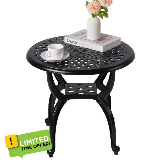 Cast Aluminum Outdoor Side Table