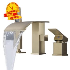 Waterfall Roman Tub Faucet with Hand Shower