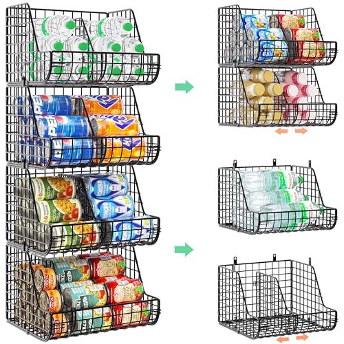 4-Pack Can Storage Organizer for Pantry Shelves