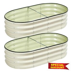 2 PCS Galvanized Raised Garden Bed 4x2x1 Ft