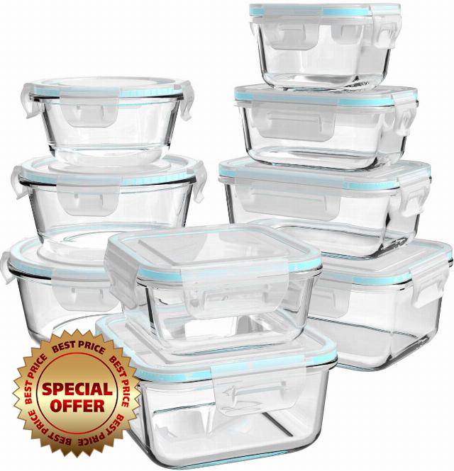 AILTEC Glass Food Storage Containers with Lids
