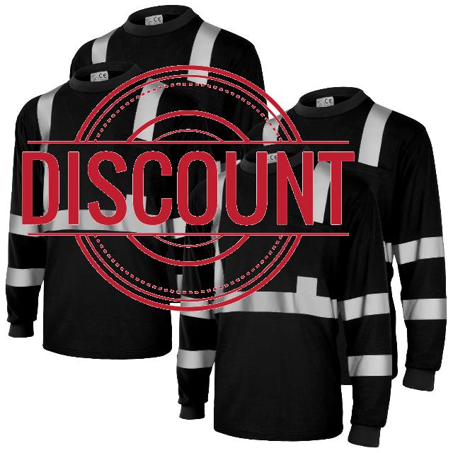 Amylove 4 Pcs Long Sleeve Safety Shirt High Visibility Reflective Construction Work Shirts for Men Women(L