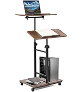 Multi-Purpose Lecterns & Podiums, Portable Mobile Standing Laptop Desk, Height Adjustable Rolling...