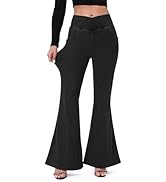 TONIRY Bell Bottom Jeans for Women High Waisted Stretchy Flare Jeans with Pockets Trendy Crossove...