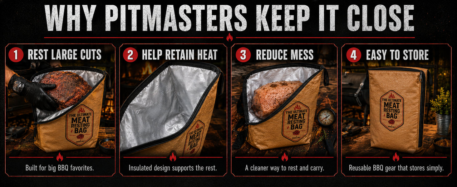 The Ultimate Meat Resting Bag by Smoker Chef - a great way to rest meat for any bbq lover.
