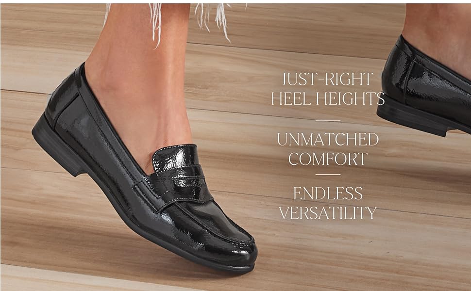 Just right heel heights, unmatched comfort, endless versatility