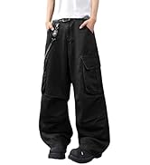 DFGIGT Mens Streetwear Hip Hop Baggy Jeans Wide Leg Skater Denim Pants Loose Long Trousers