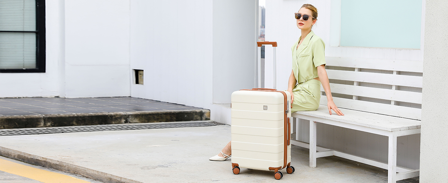 imiomo 3 Piece Luggage Sets,Suitcase with Spinner Wheels,Luggage Set Clearance, Travel Luggage