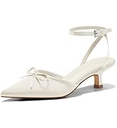 Coutgo Womens Mary Jane Chunky Low Heels Closed Square Toe Ankle Strap Pumps Wedding Party Dress ...