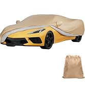 JOYTUTUS Car Cover Compatible with 2005-2013 Corvette C6 Stingray/Z06/Z51, Soft Cotton Inner Wate...