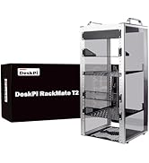 GeeekPi DeskPi RackMate T0 Plus 10 inch 4U Mini Server Cabinet for for Servers, Network, A/V Equi...