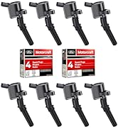 MAS Set of 8 Iridium Spark Plugs SP546 SP515 Compatible with Expedition F150 F250 F350 Super Duty...
