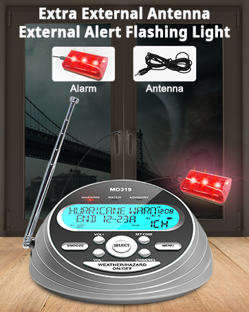 10000mAh Hand Crank Emergency Radio, AM FM NOAA Weather Alert Radio, Portable Solar Radio, 3 Char...