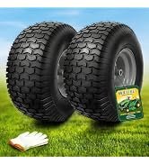 Wiltire 2 PCS 20x8.00-8 Tubeless Lawn Mower Tire and Wheel,20x8-8 Lawn Mower Tractor Tire Wheel A...