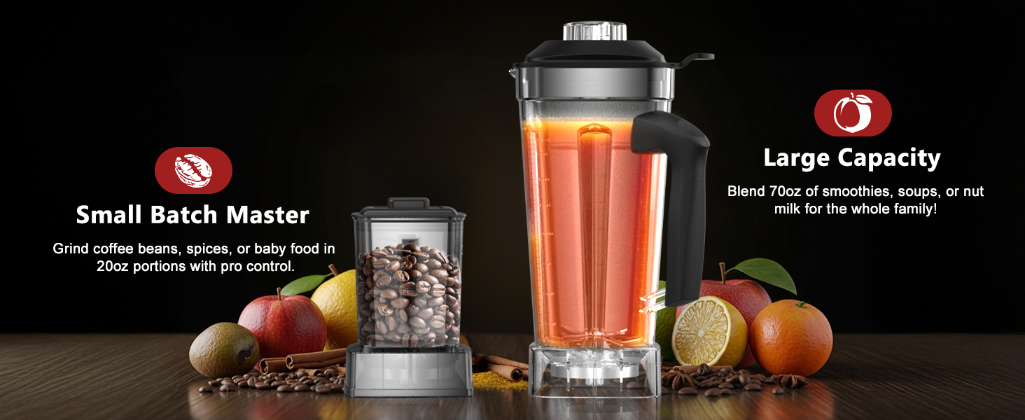 Countertop Blender with 68oz Dishwasher-Safe Pitcher, Ice Crusher for Frozen Drinks &Smoothies