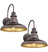 Diyel Outdoor Barn Light Fixture Farmhouse Wall Mount Light Gooseneck Wall Sconce Exterior Wall L...