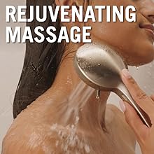 Image of woman showering in powerful full spray