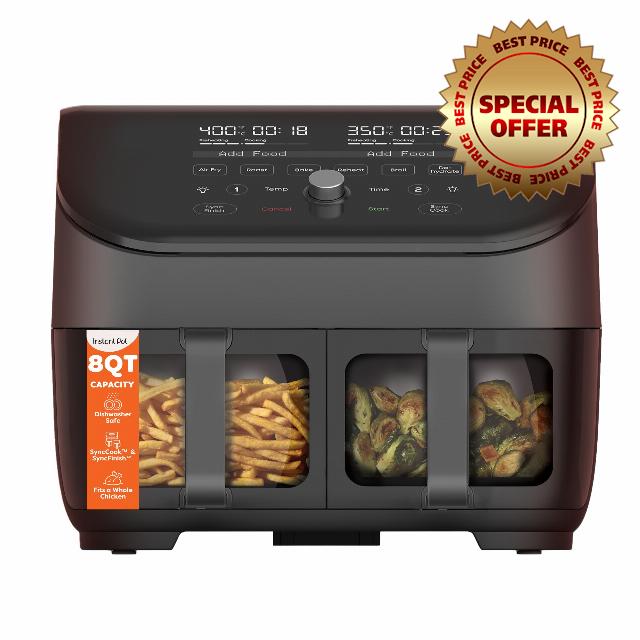 Instant Pot Vortex Plus XL 8QT ClearCook Air Fryer