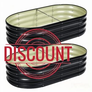 2 PCS Galvanized Raised Garden Bed 4x2x1 Ft
