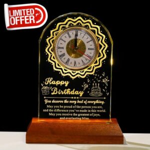 K9 Crystal Clock Birthday Gifts for Men