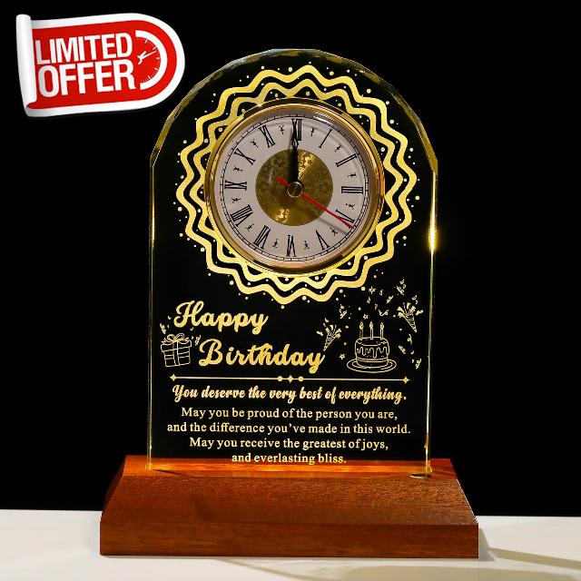 K9 Crystal Clock Birthday Gifts for Men