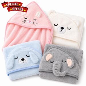 4-Pack Hooded Baby Towels