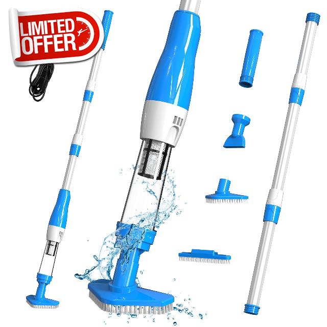 4 in 1 Cordless Rechargeable Small Pool Vacuum spa hot tub 90 Mins Running Time