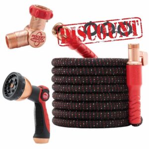 Pocket Hose Ballistic 75 FT Expandable Garden Hose w/Pocket Pivot Swivel Connector