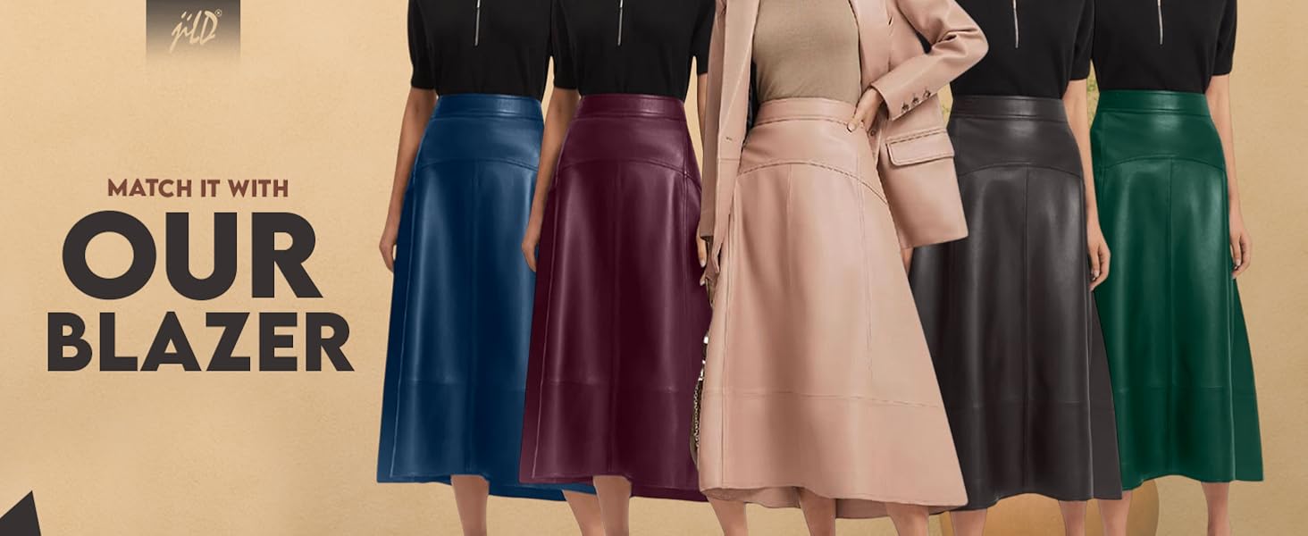 lambskin leather skirt