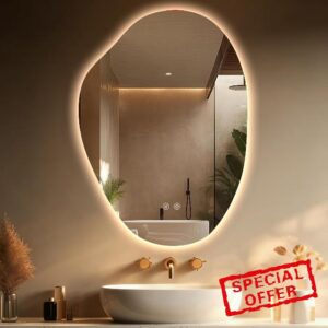 Irregular LED Bathroom Mirror 28 x 20 inch