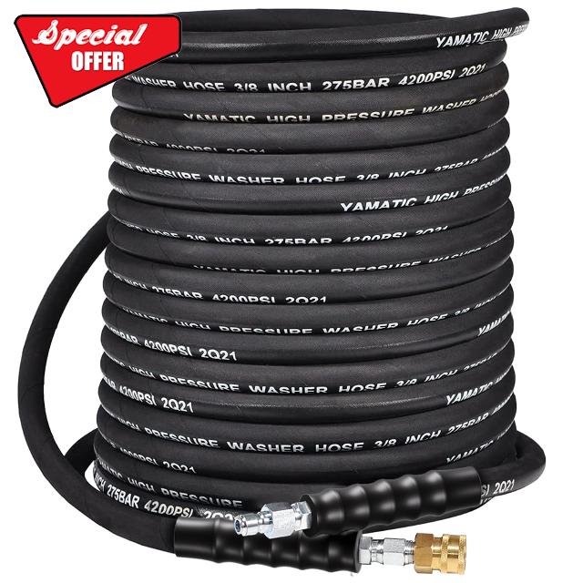 YAMATIC 3/8 Pressure Washer Hose 50 FT 3/8"