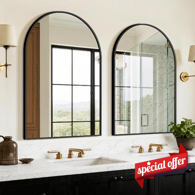 Arched Bathroom Mirror for Wall