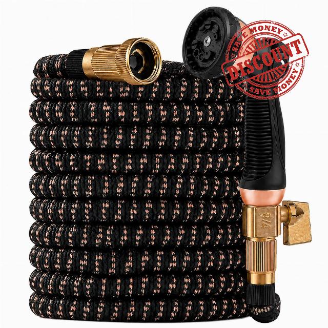 100FT Expandable Garden Hose - with 10-Function Spray Nozzle - Lightweight