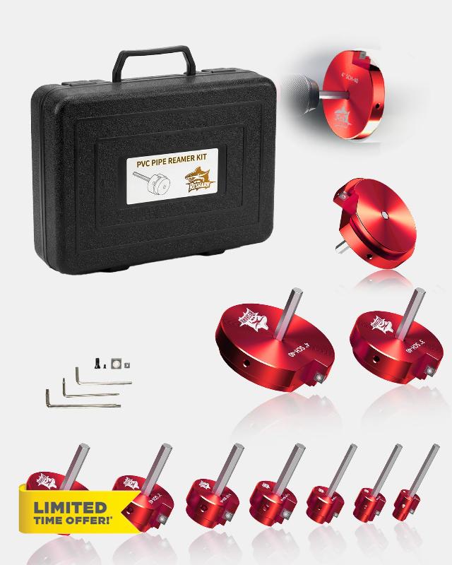 9 Pcs PVC Pipe Reamer Kit