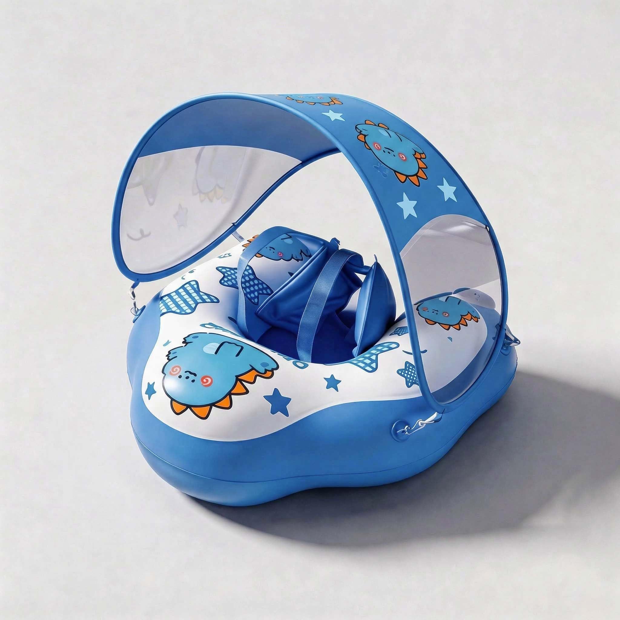 Beach & Bathtub Water Play-Swim Training & Sun Protection-Anti-Tip Structure