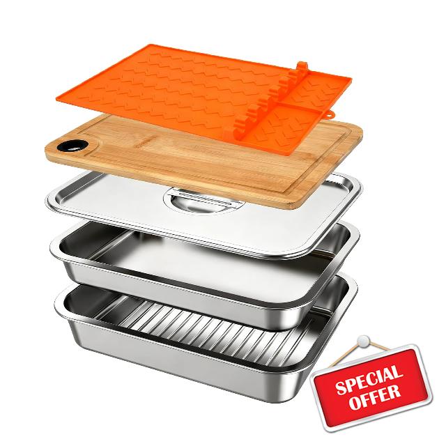 Grilling Prep and Serve Trays