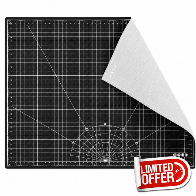 Pangda 36 x 48 in Large Self Healing Cutting Mat Extra Thick Double Sided Sewing Mat with Grid for Crafting
